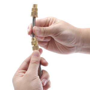 Person holding the adjustable nozzle for the Sun Joe 24-volt cordless Multi-Purpose Chemical Sprayer Kit.