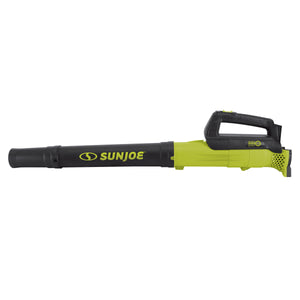 Side view of the Sun Joe 24-Volt Cordless Leaf Blower.