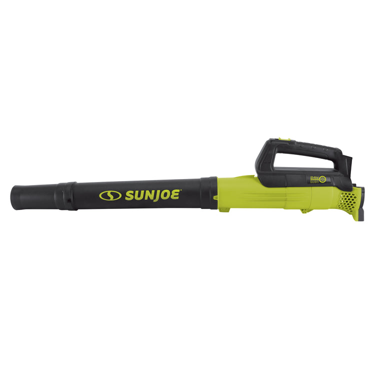 Side view of the Sun Joe 24-Volt Cordless Leaf Blower.