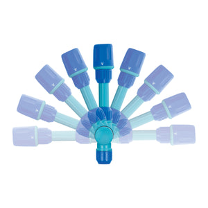 Aqua Joe 30-inch Telescoping Watering Wand with motion blur showing the adjustable nozzle.