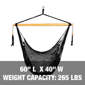 60 inch length and 40 inch width, with a weight capacity of 265 pounds.