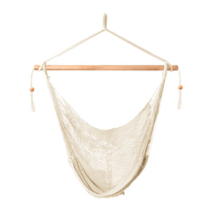 Bliss Hammocks 40-inch White Island Rope Hammock Chair.