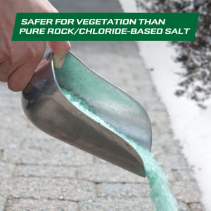 safer for vegistation feature of melt eco blend ice melt
