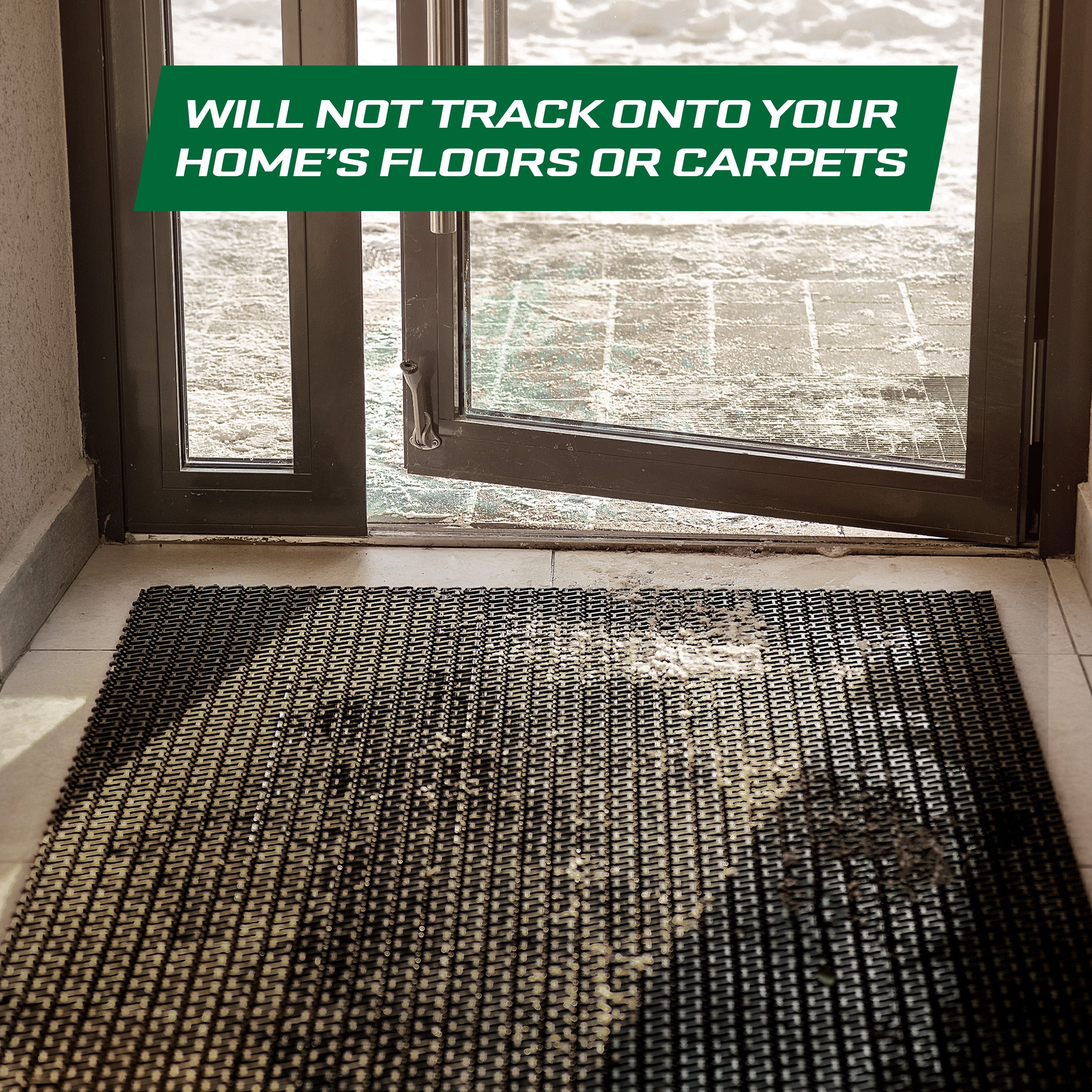 Anti tracking feature of snow joe eco blend ice melt