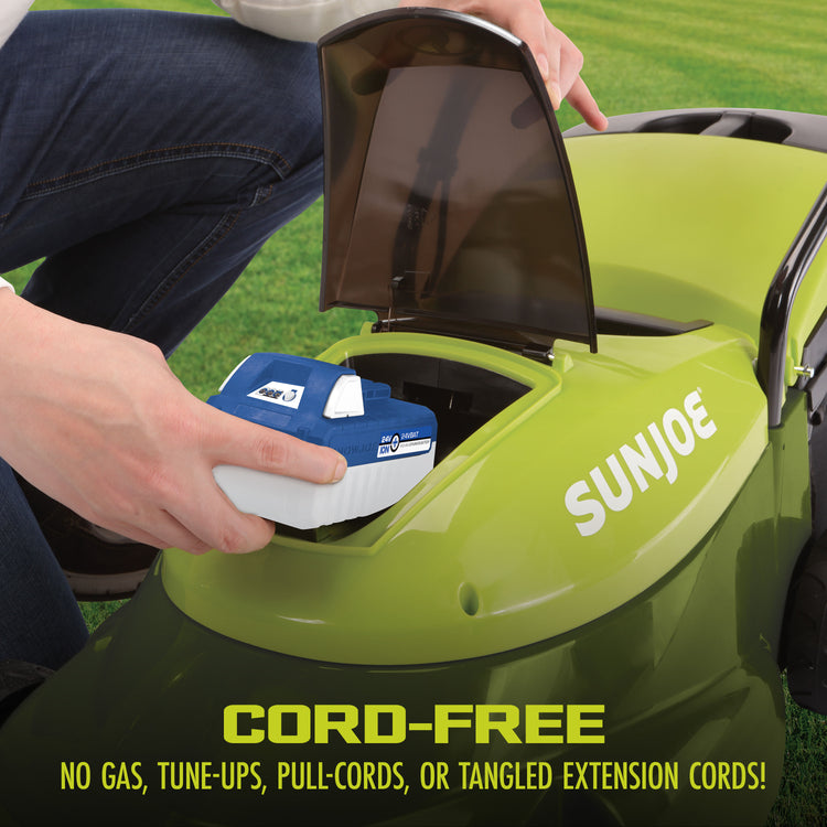 Sun Joe MJ24C-14 24-Volt* IONMAX Cordless Brushless Lawn Mower Kit