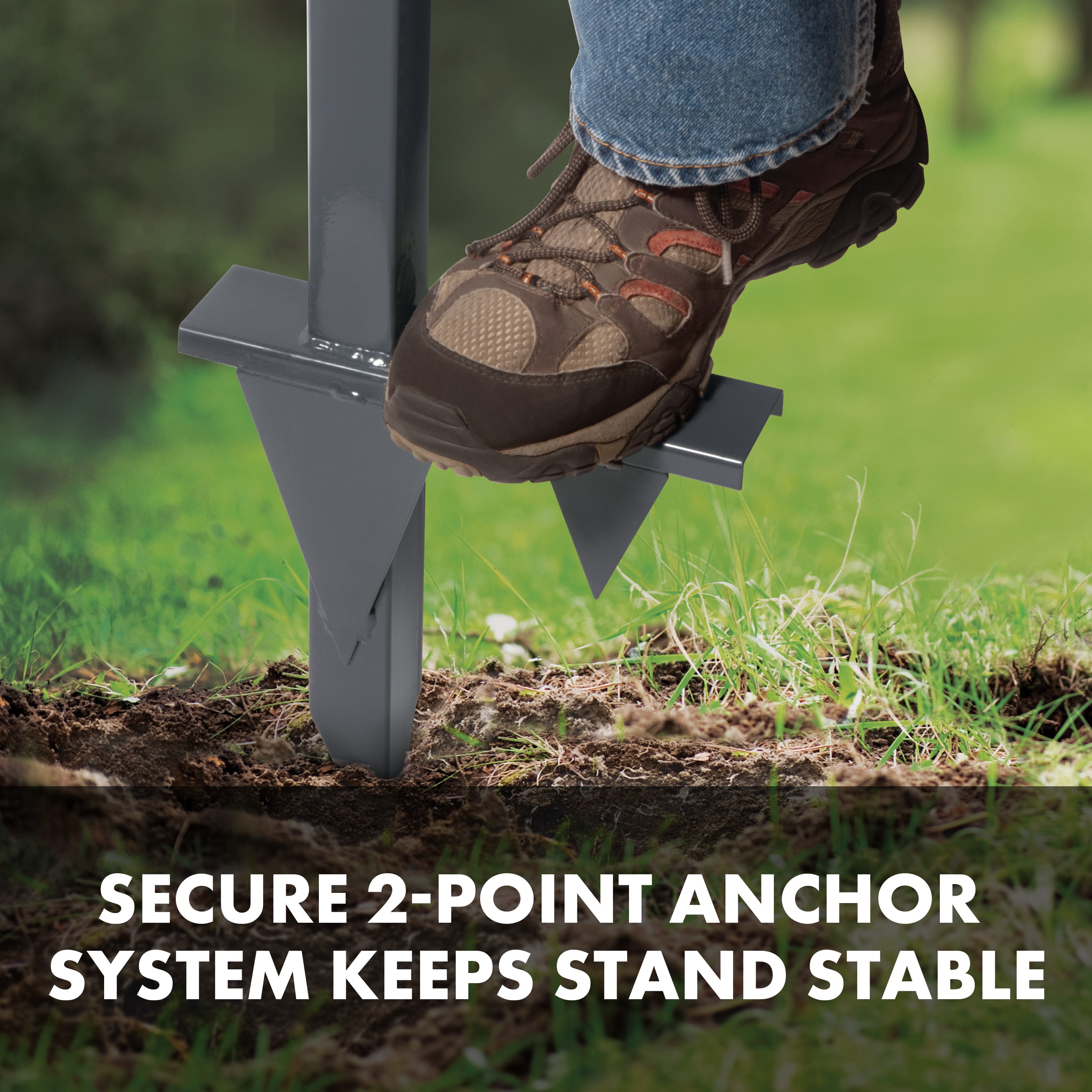 Instillation of aqua joe hose stand into soft ground