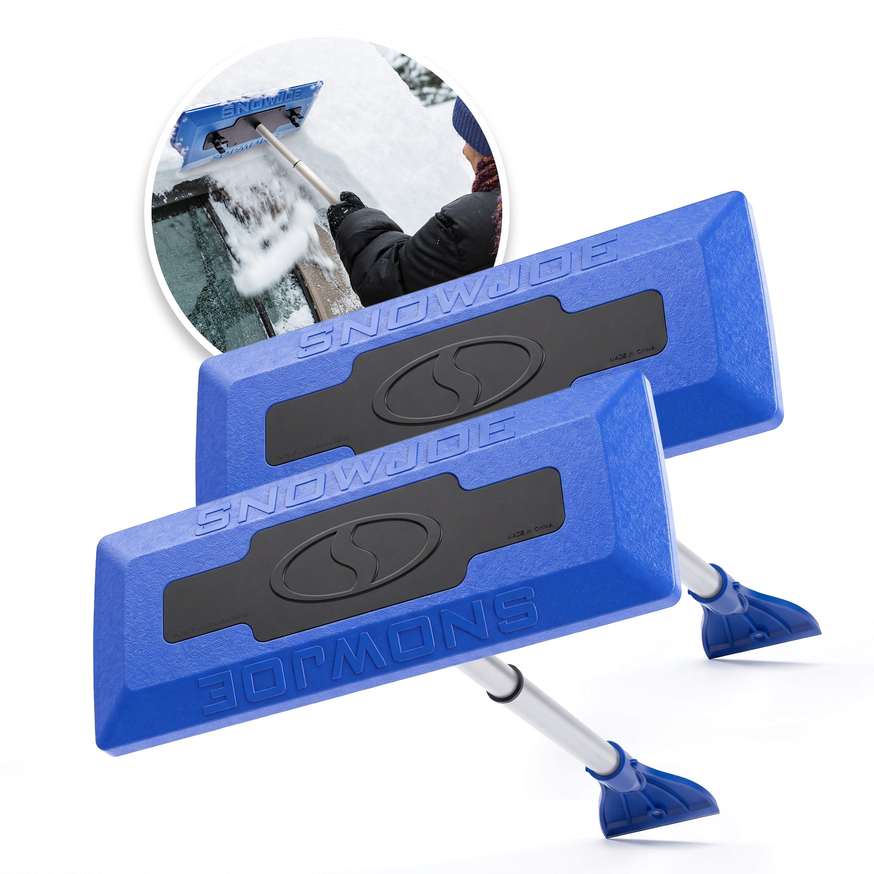 Snow Joe The Original 2-In-1 Telescoping Snow Broom + Ice Scraper | 18