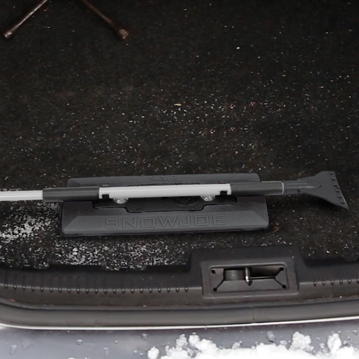 Snow Joe SJBLZD-LED-BLK being stored in the trunk of a vehicle
