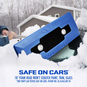 SJBLZD-LED snow joe snowbroom is safe on cars and will not scratch paint or glass
