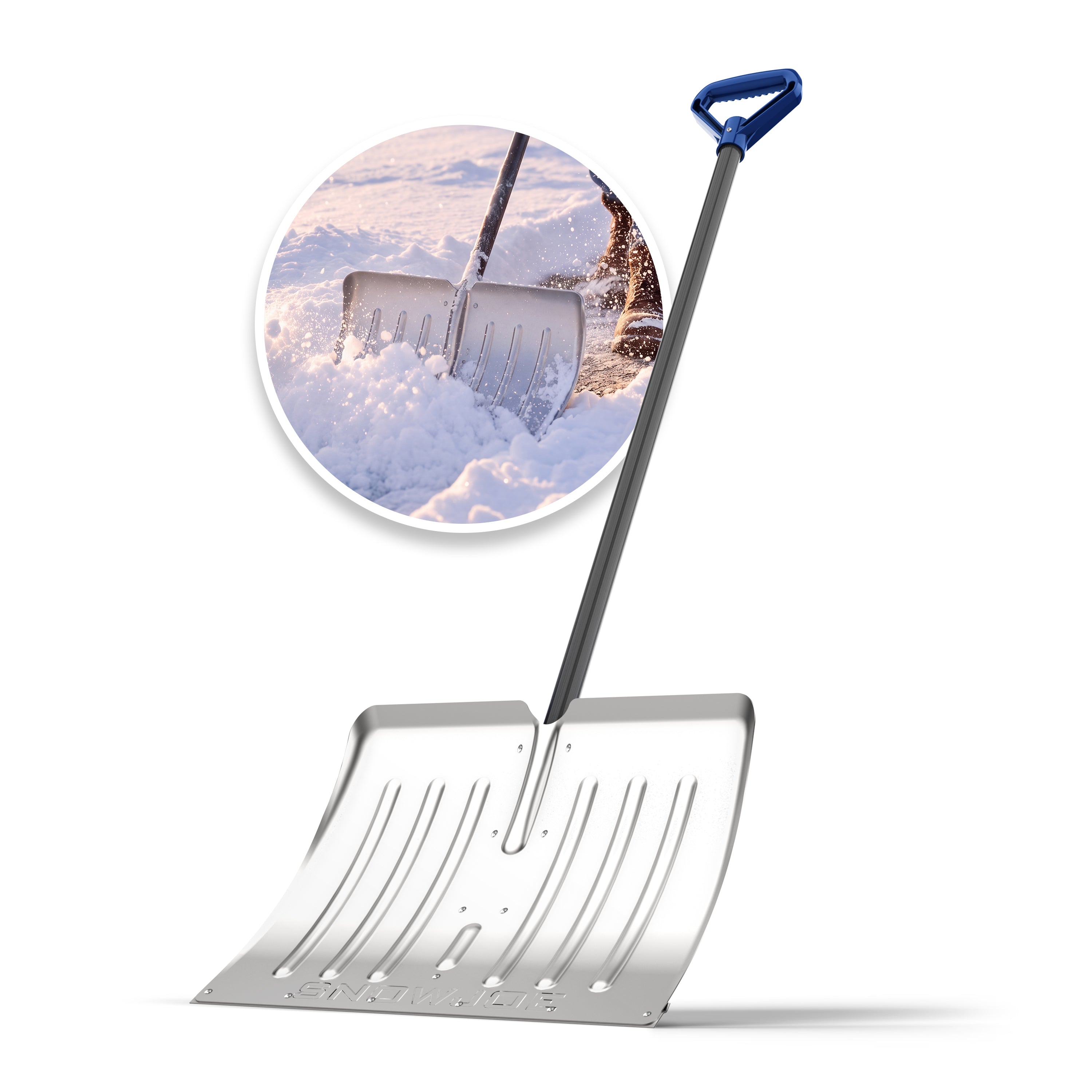 ショウジ Snow Joe SNJ18A Heavy-Duty 18-Inch Aluminum Snow Shovel | w/ Steel Wea
