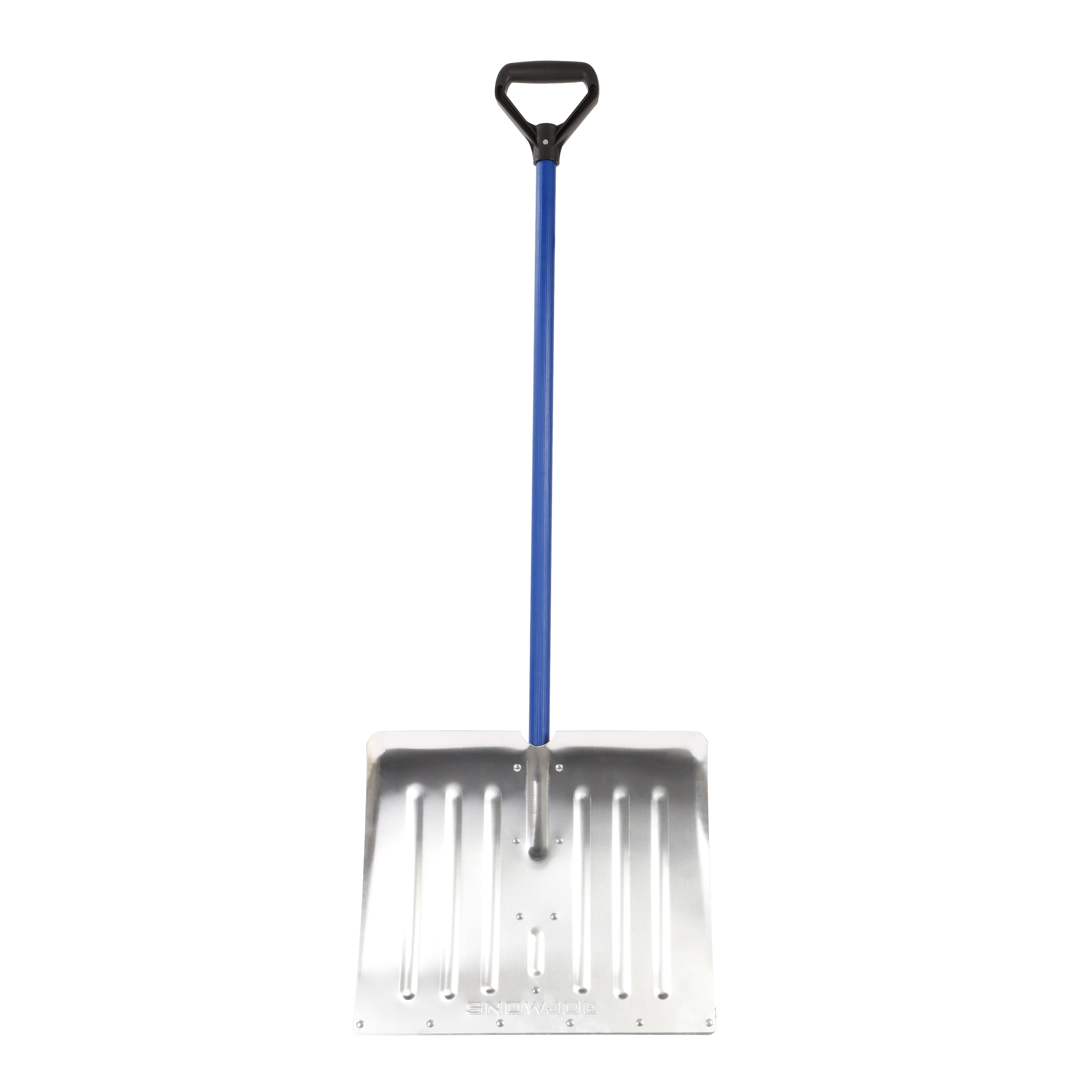 Front view of the Snow Joe 18-inch Heavy Duty Aluminum Snow Shovel.