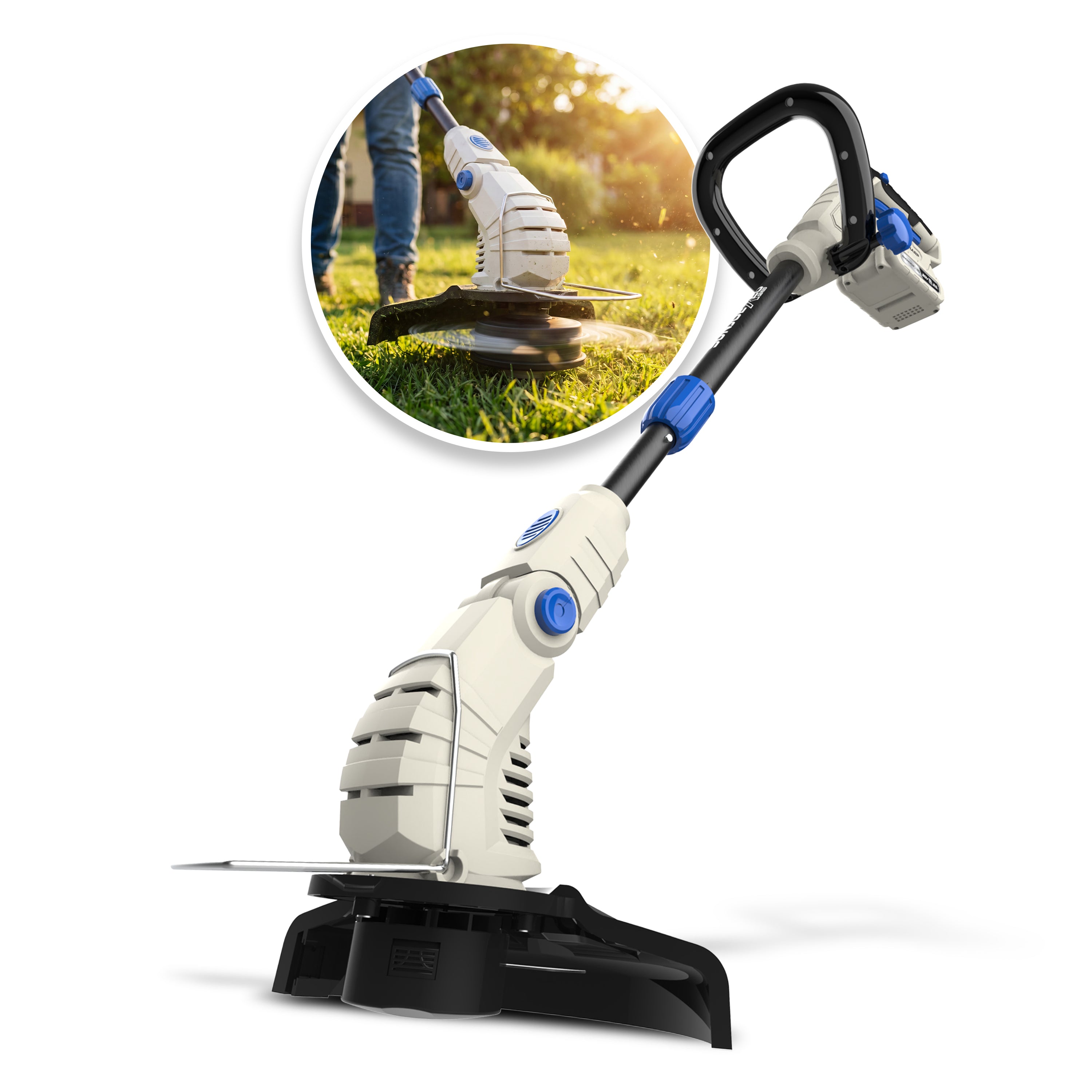 Sun Joe 20-Volt ECOSHARP Cordless X20 Trimmer + Edger | 12-inch | W/ 2