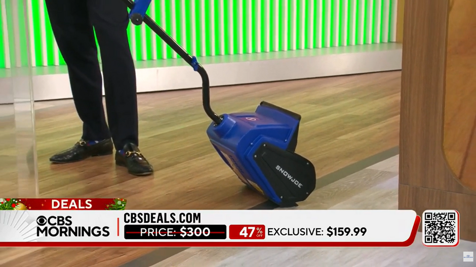 CBS Mornings Featuring Snow Joe Cordless Snow Shovel Bundle