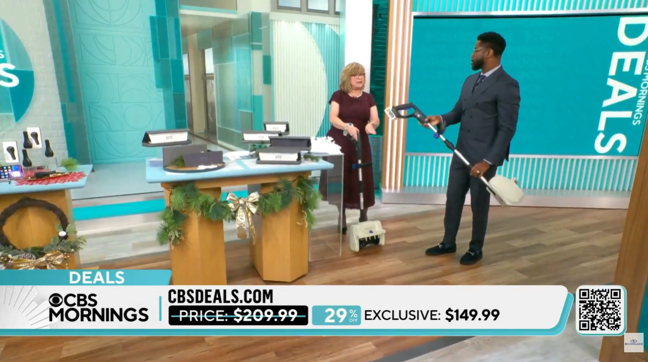 CBS Mornings Featuring Snow Joe Cordless Snow Shovel
