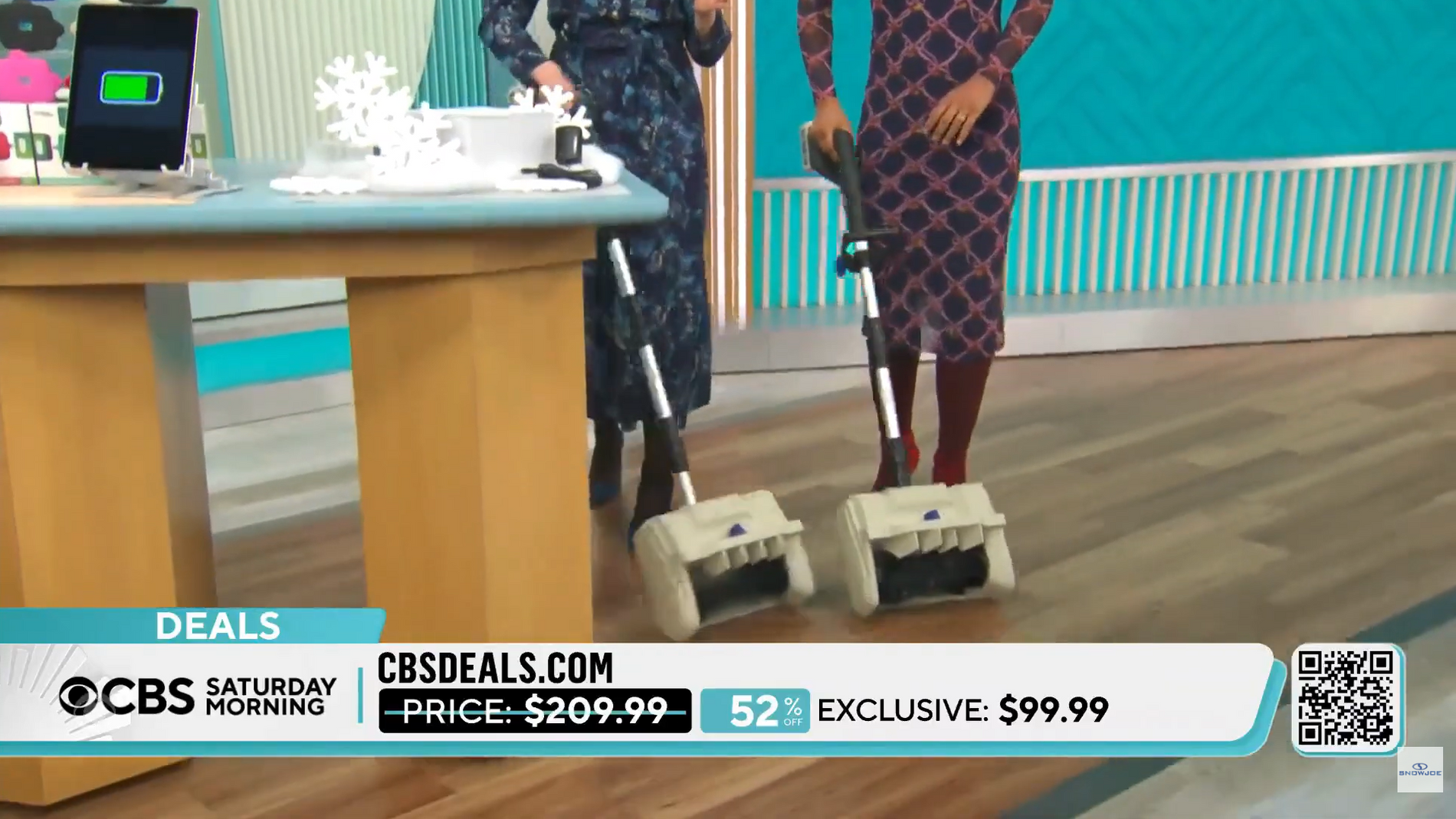 CBS Saturday Morning Featuring Snow Joe Cordless Snow Shovel