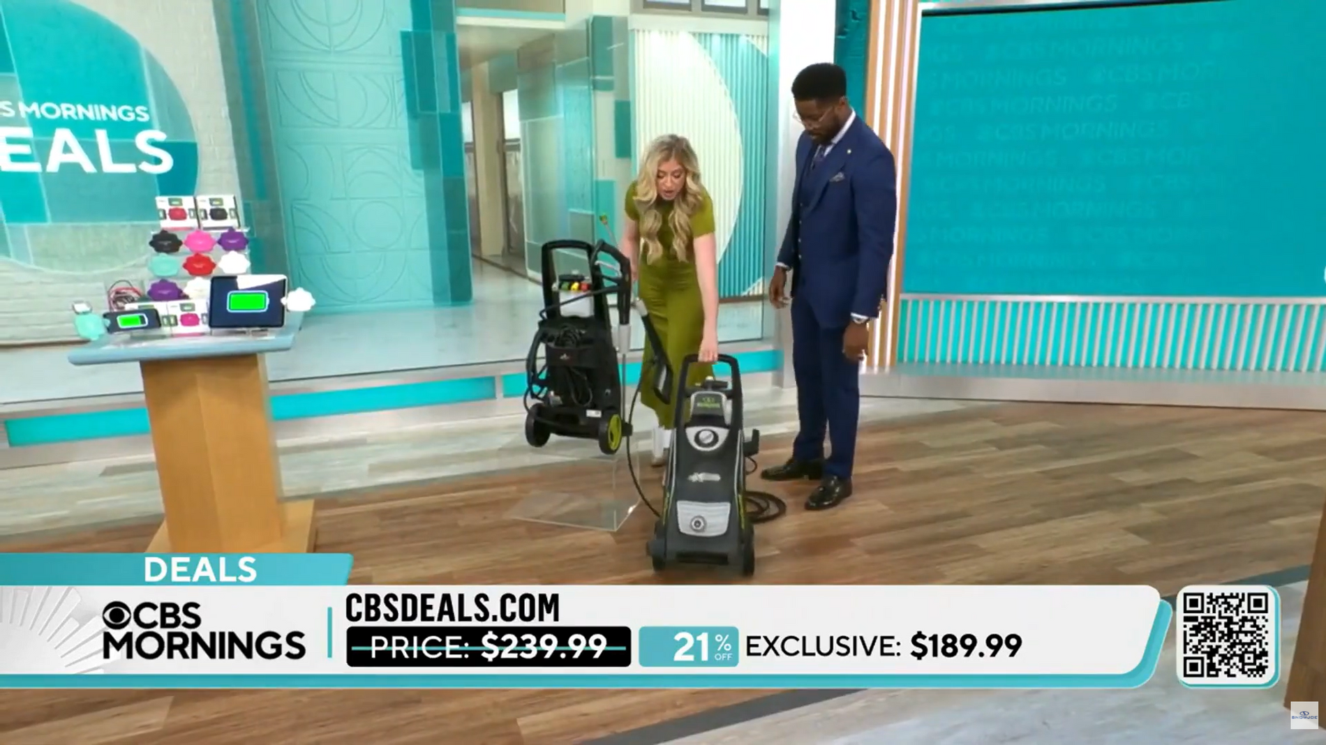 CBS Mornings Featuring Sun Joe Electric Pressure Washer