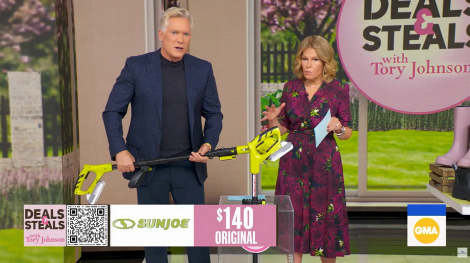 GMA Featuring Sun Joe Cordless Telescoping Weeder + Cultivator