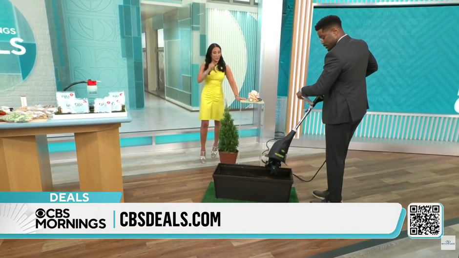 CBS Mornings Featuring Sun Joe Electric Garden Cultivator