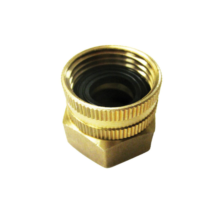 Sun Joe Universal Dual Swivel Brass Double Female Connector for pressure washers.