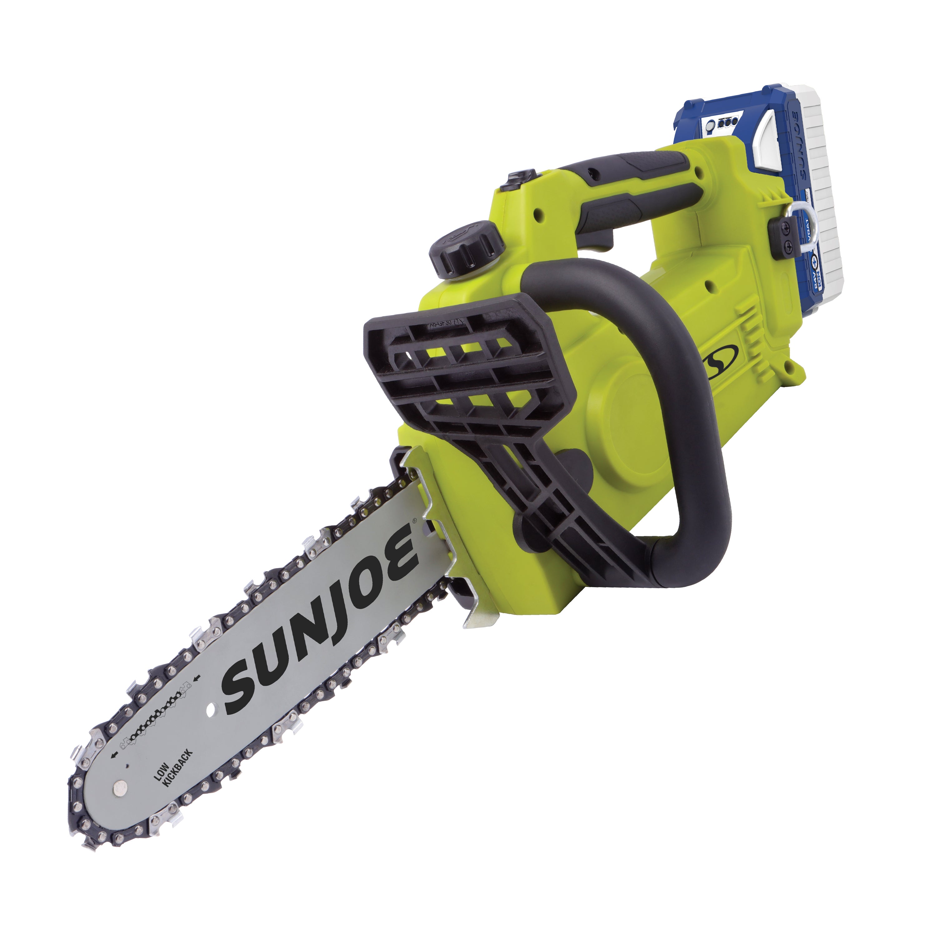 Sun Joe 24-Volt* IONMAX Cordless Self-Oiling Chain Saw Kit | 10-inch | Tool-Less Bar/Chain Tension | W/ 4.0-Ah Battery + Charger (Green)