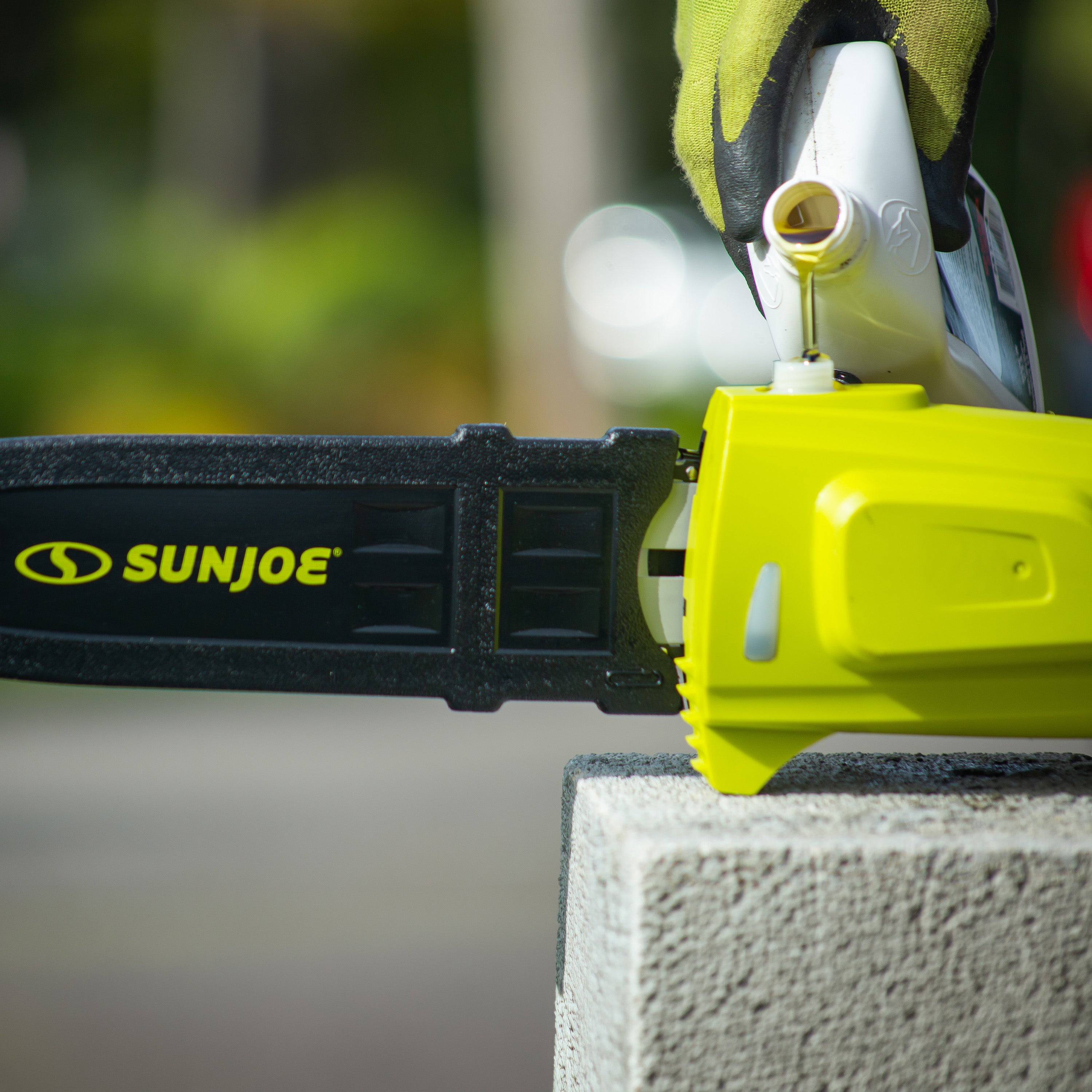 Sun Joe 24-Volt* IONMAX Cordless Self-Oiling Chain Saw Kit | 10-inch | Tool-Less Bar/Chain Tension | W/ 4.0-Ah Battery + Charger (Green)