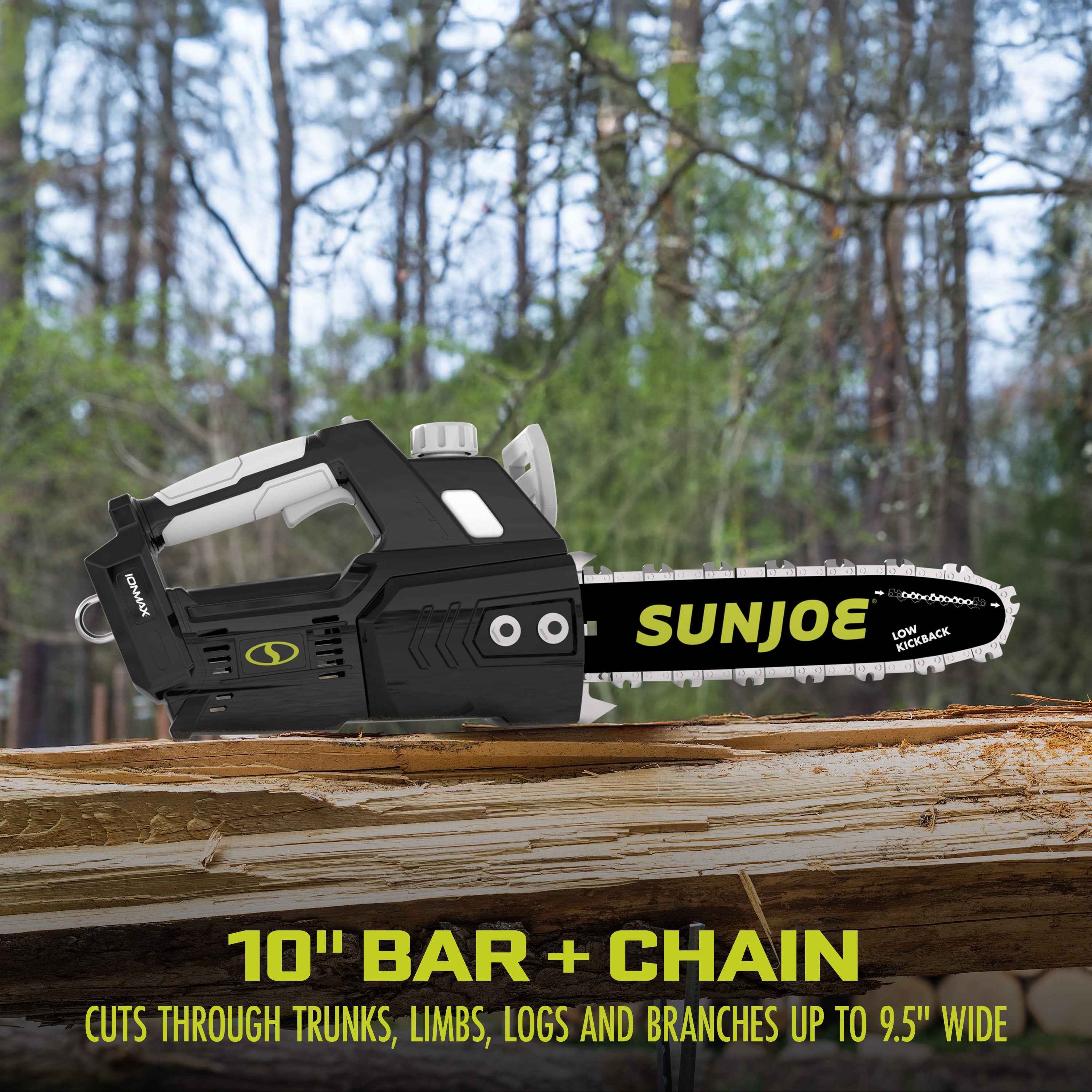 Sun Joe 24-Volt* IONMAX Cordless Chain Saw Kit | 10-inch | W/ 4.0-Ah Battery + Charger