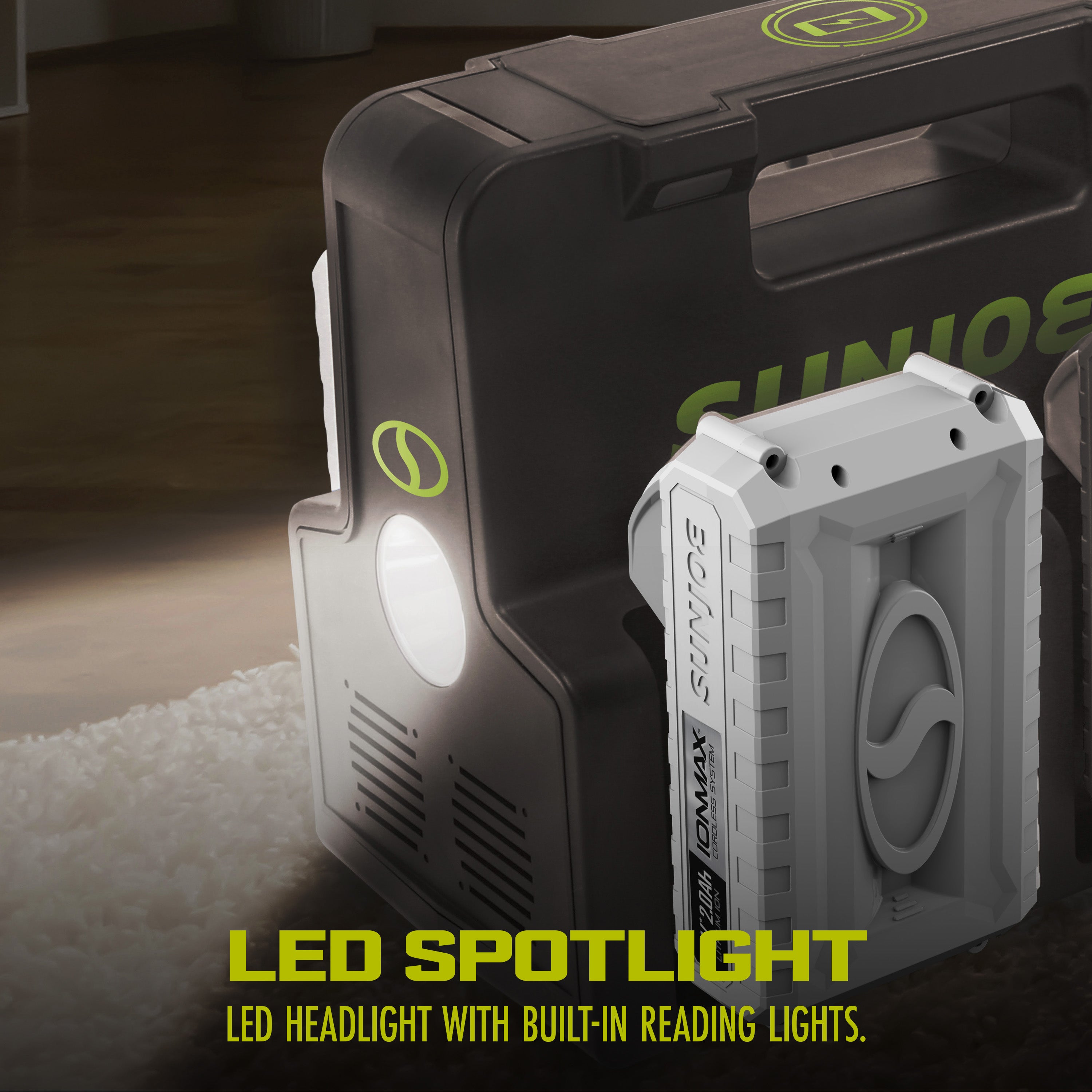 Sun Joe 24-Volt Cordless Powered Inverter Generator Power Station | W/ 2 x 2.0-Ah Batteries