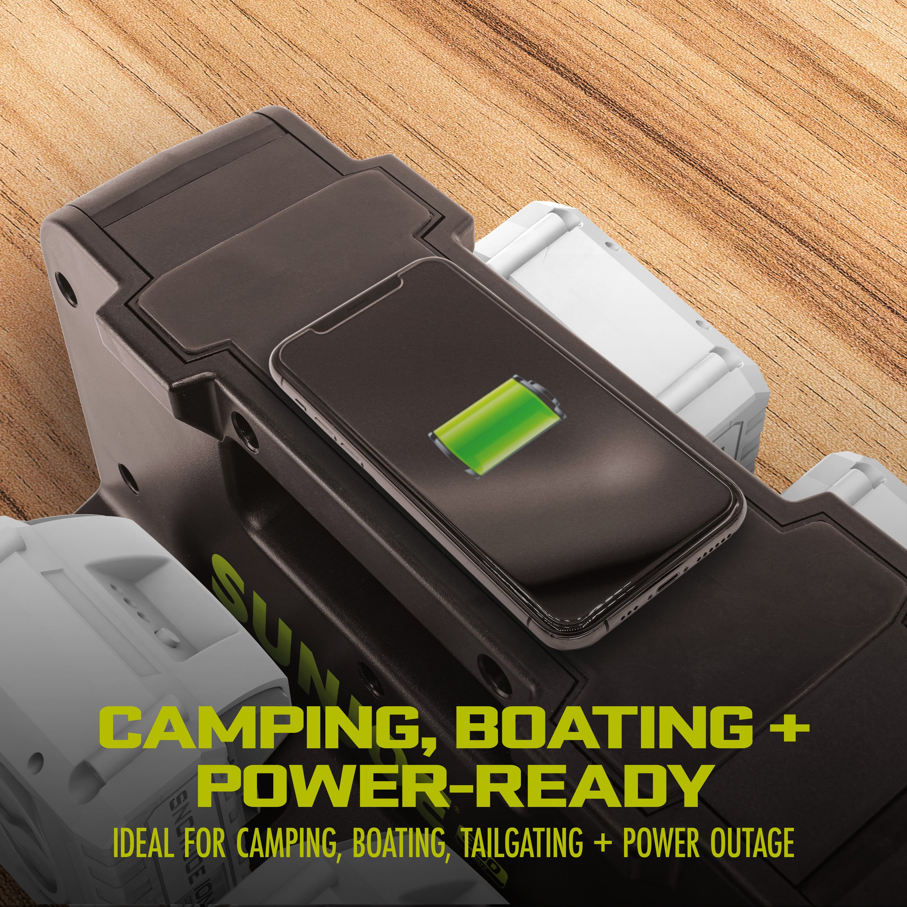 Sun Joe 24-Volt Cordless Powered Inverter Generator Power Station | W/ 2 x 2.0-Ah Batteries