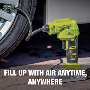 Fill up with air anytime, anywhere.