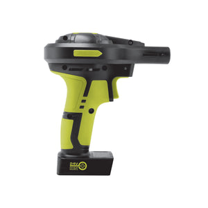 Side view of the Sun Joe 24-Volt Cordless High-Volume Inflator.