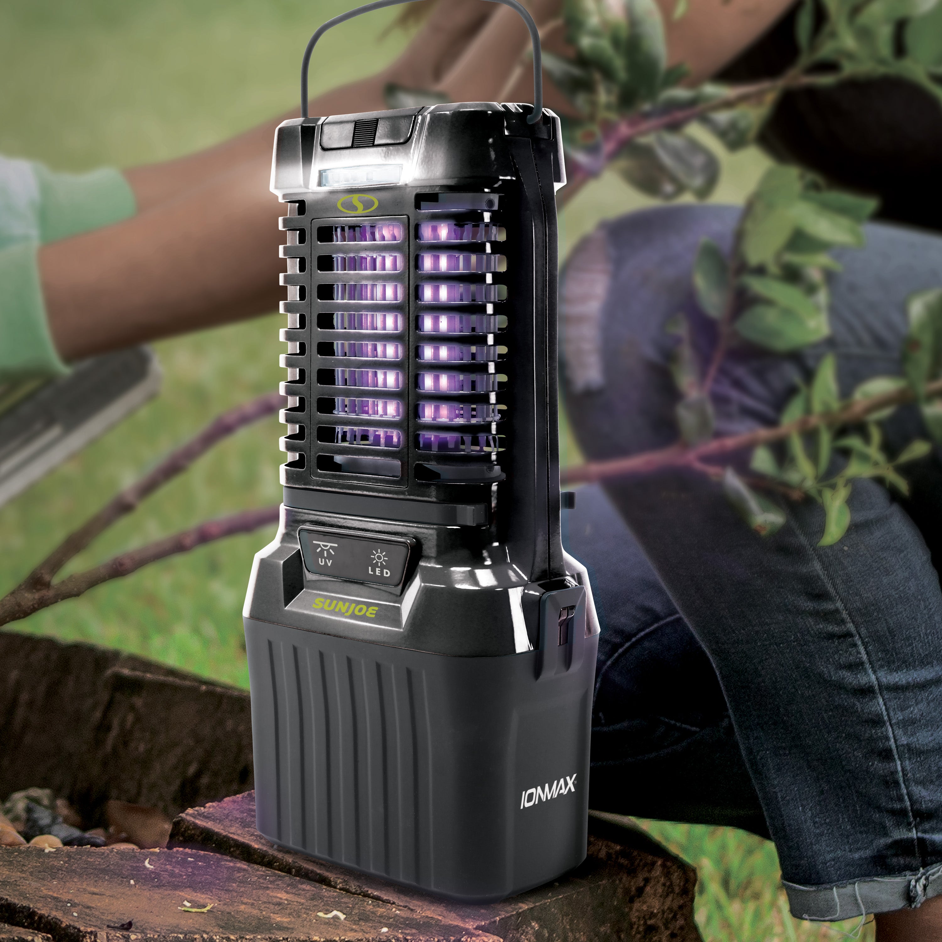 Outdoor display of 24V Indoor Outdoor Cordless Bug Zapper