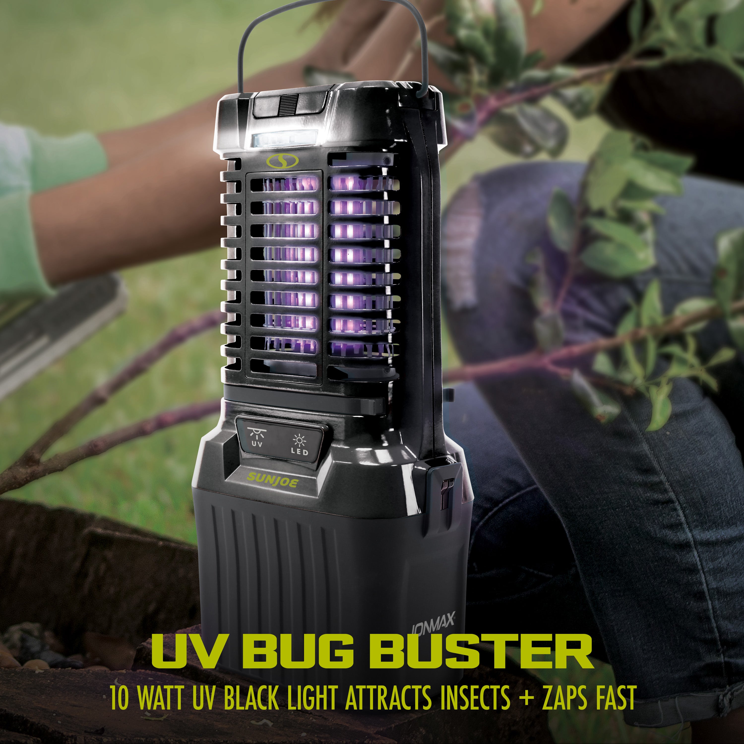 Sun Joe 24V-BZ100-LTE 24-Volt* IONMAX Cordless Indoor/Outdoor Bug Zapper Kit | 1-Acre Coverage | W/ 2.0-Ah Battery + Charger