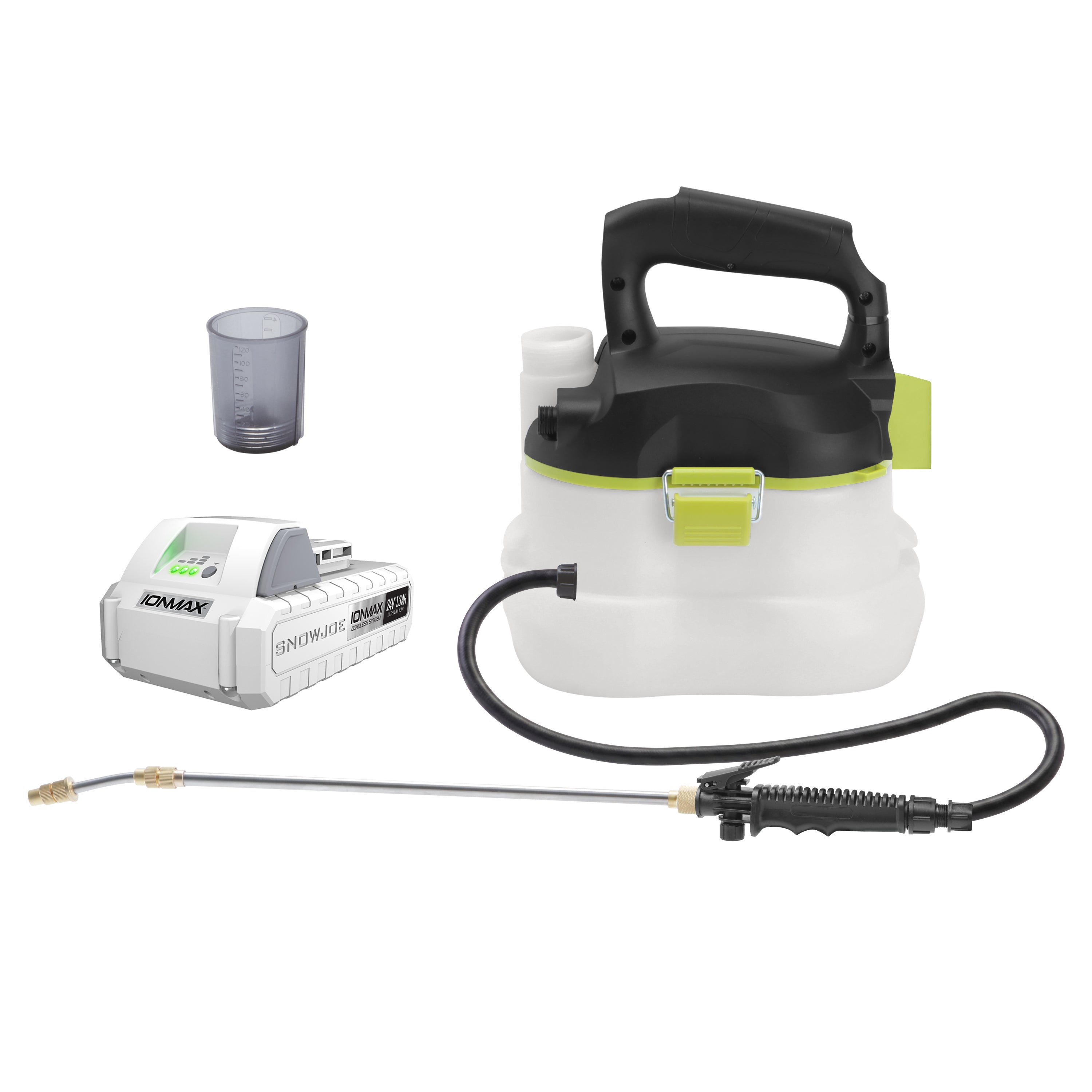 Sun Joe 24V IONMAX Cordless Electric Garden Sprayer, 1-Gallon Battery-Powered Multi-Use Lawn/Plant Sprayer + Watering Can | w/ Adjustable Wand +  Charger