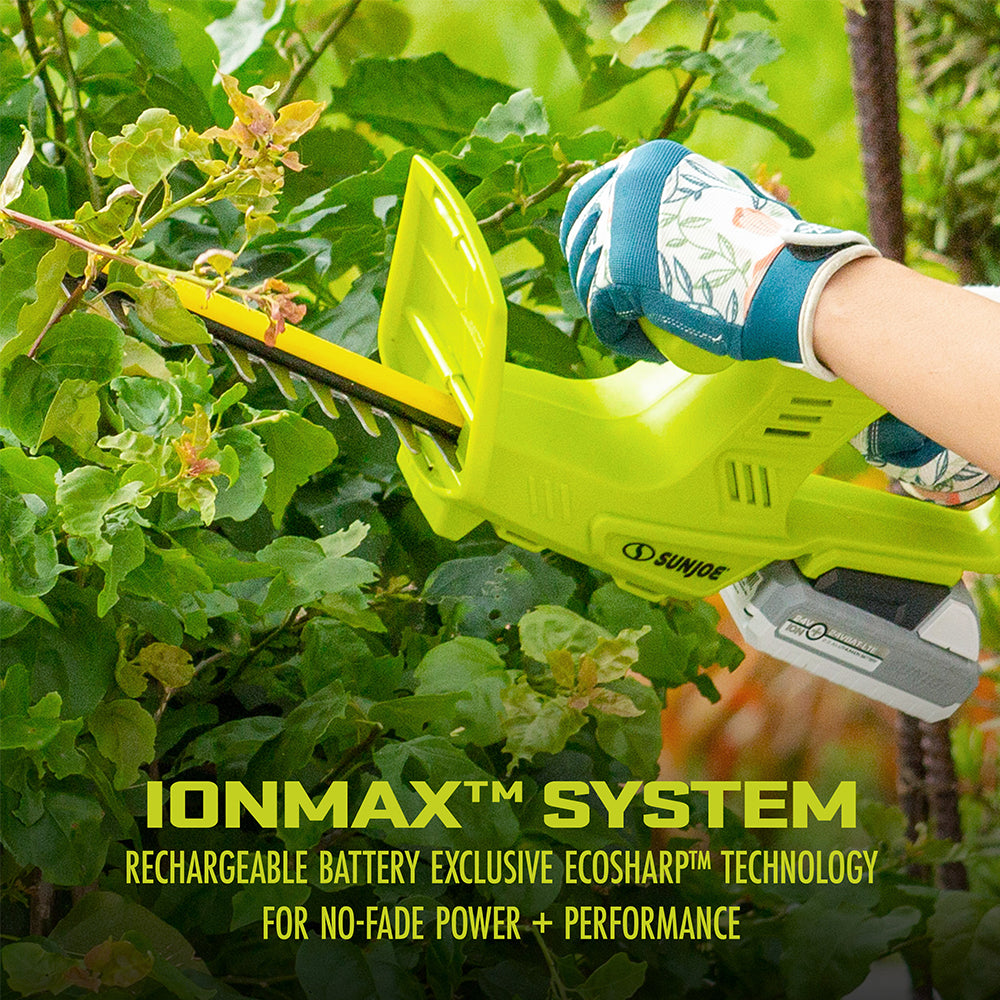 Sun Joe 24-Volt* IONMAX Cordless Garden Combo Kit | Leaf Blower | Grass Trimmer | Hedge Trimmer | W/ 2 x 2.0-Ah Batteries + Charger