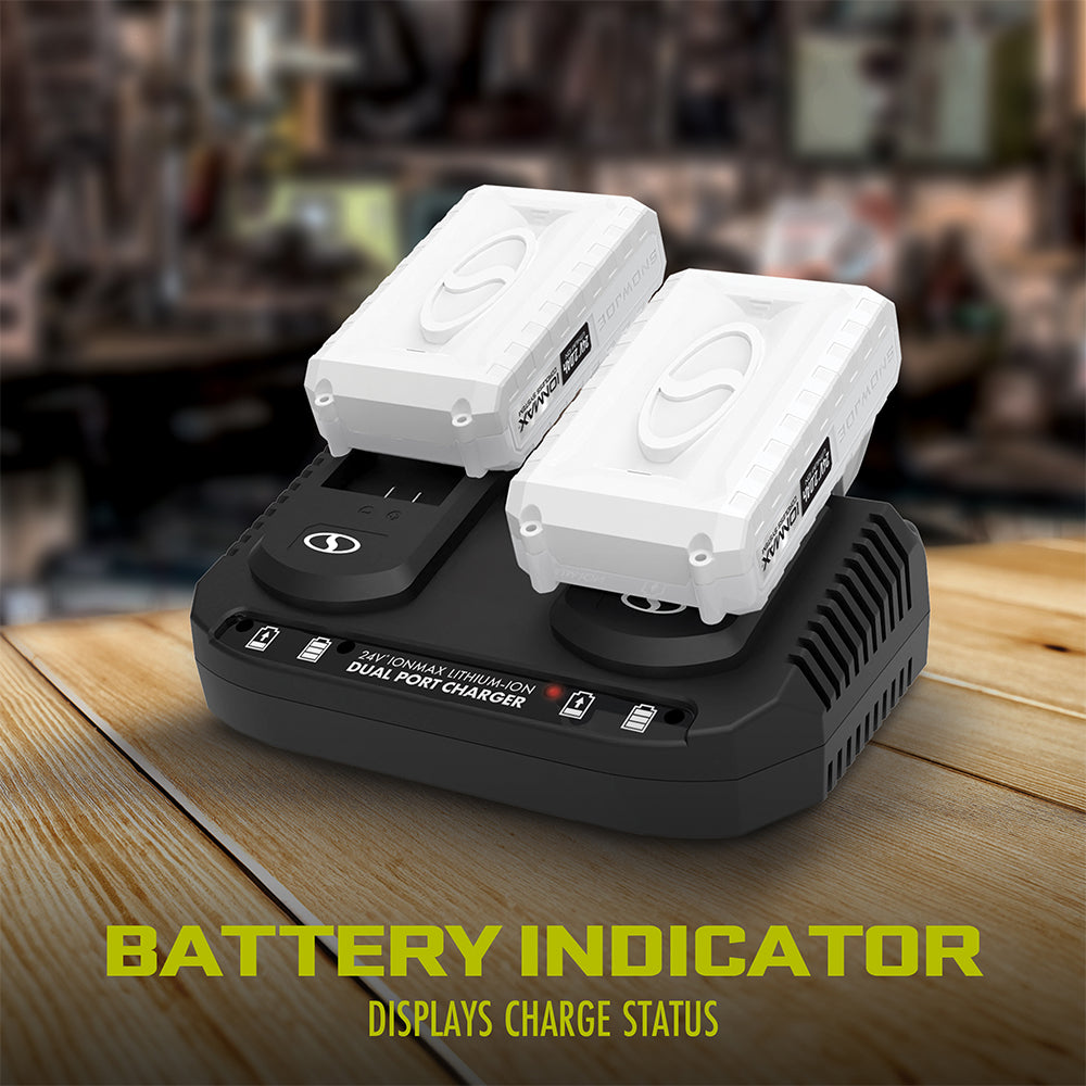 Sun Joe 24-Volt* IONMAX Cordless Garden Combo Kit | Leaf Blower | Grass Trimmer | Hedge Trimmer | W/ 2 x 2.0-Ah Batteries + Charger