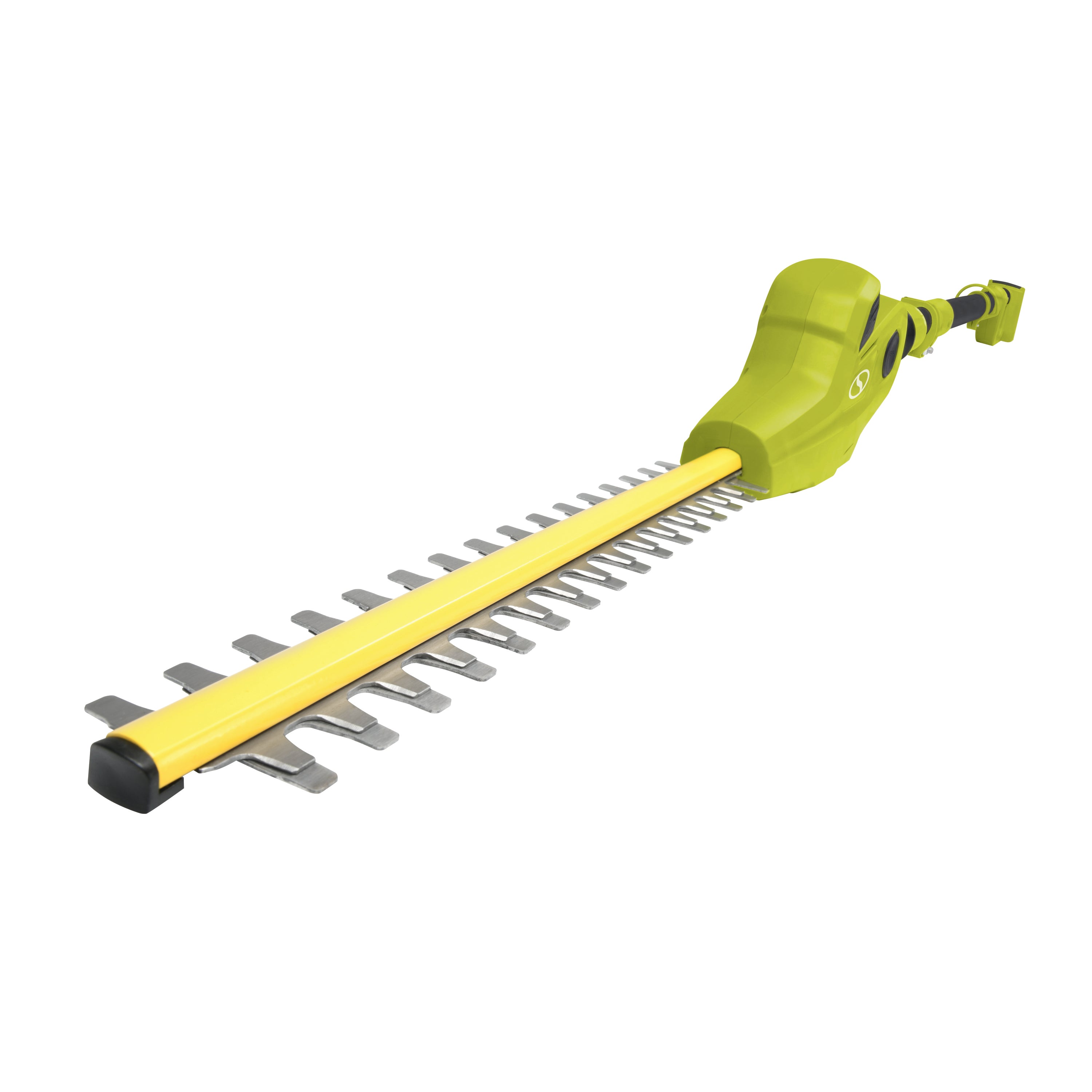 Sun Joe 24-volt cordless 17-inch pole hedge trimmer.