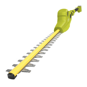 Sun Joe 24-volt cordless 17-inch pole hedge trimmer.