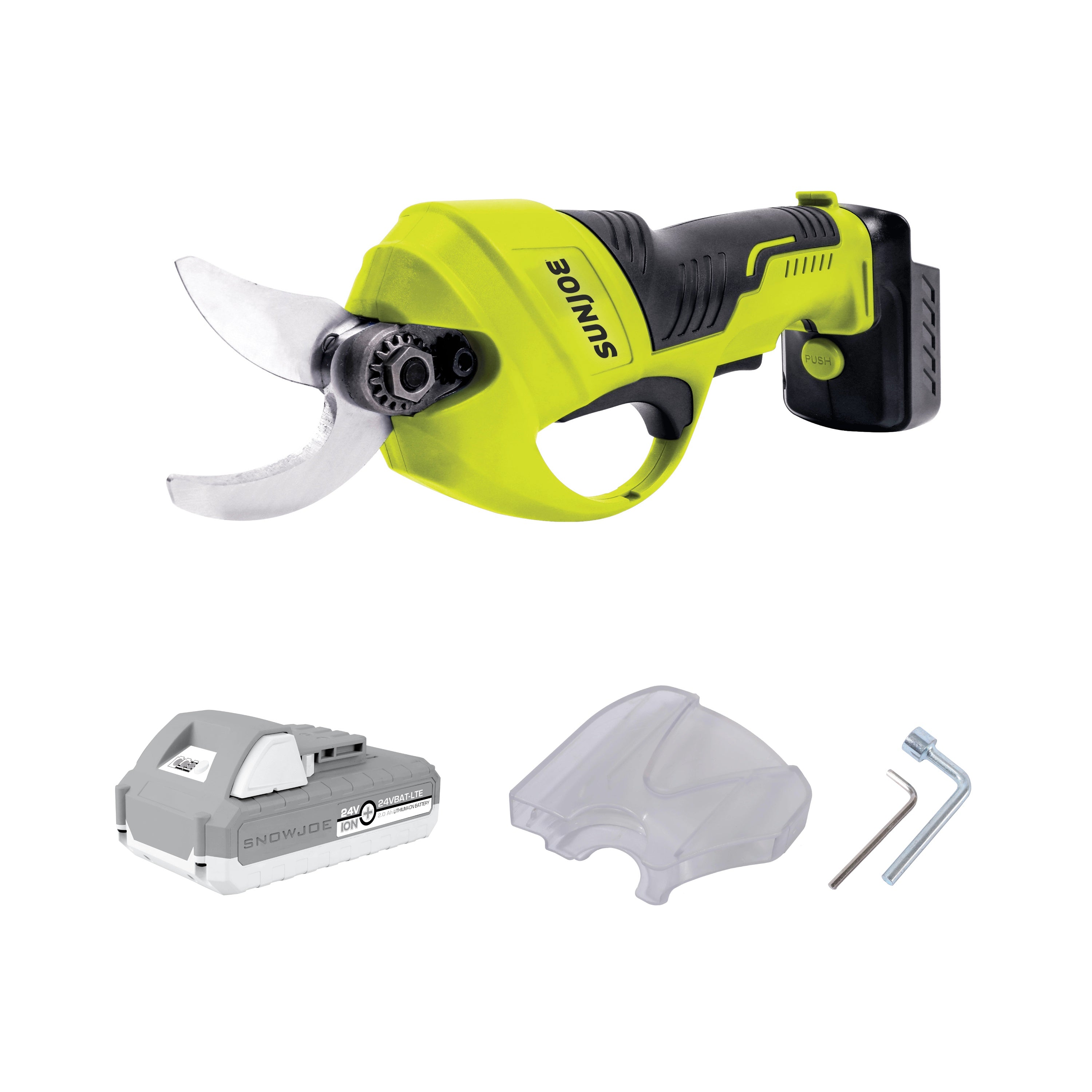 Sun Joe 24V-PRN1-LTE 24-Volt* Cordless Handheld Pruner | 80-Watts | W/ 2.0-Ah Battery + Charger