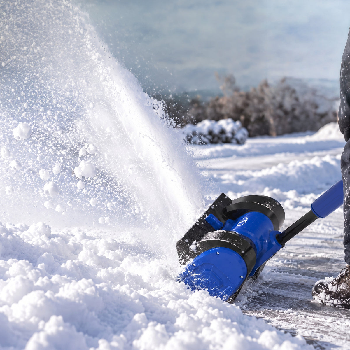 Snow Joe cordless snow shovel lifestyle image two