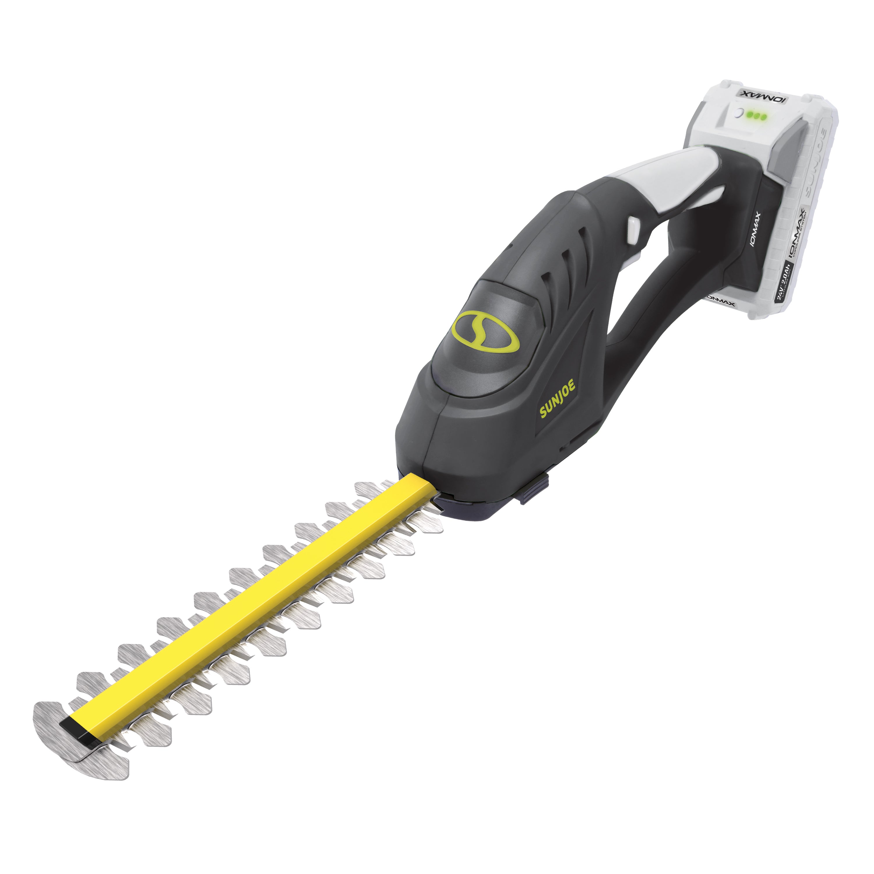 Sun Joe 24-Volt* IONMAX Cordless Handheld Shrubber + Trimmer Kit | 7-Inch | W/ 2.0-Ah Battery + Charger