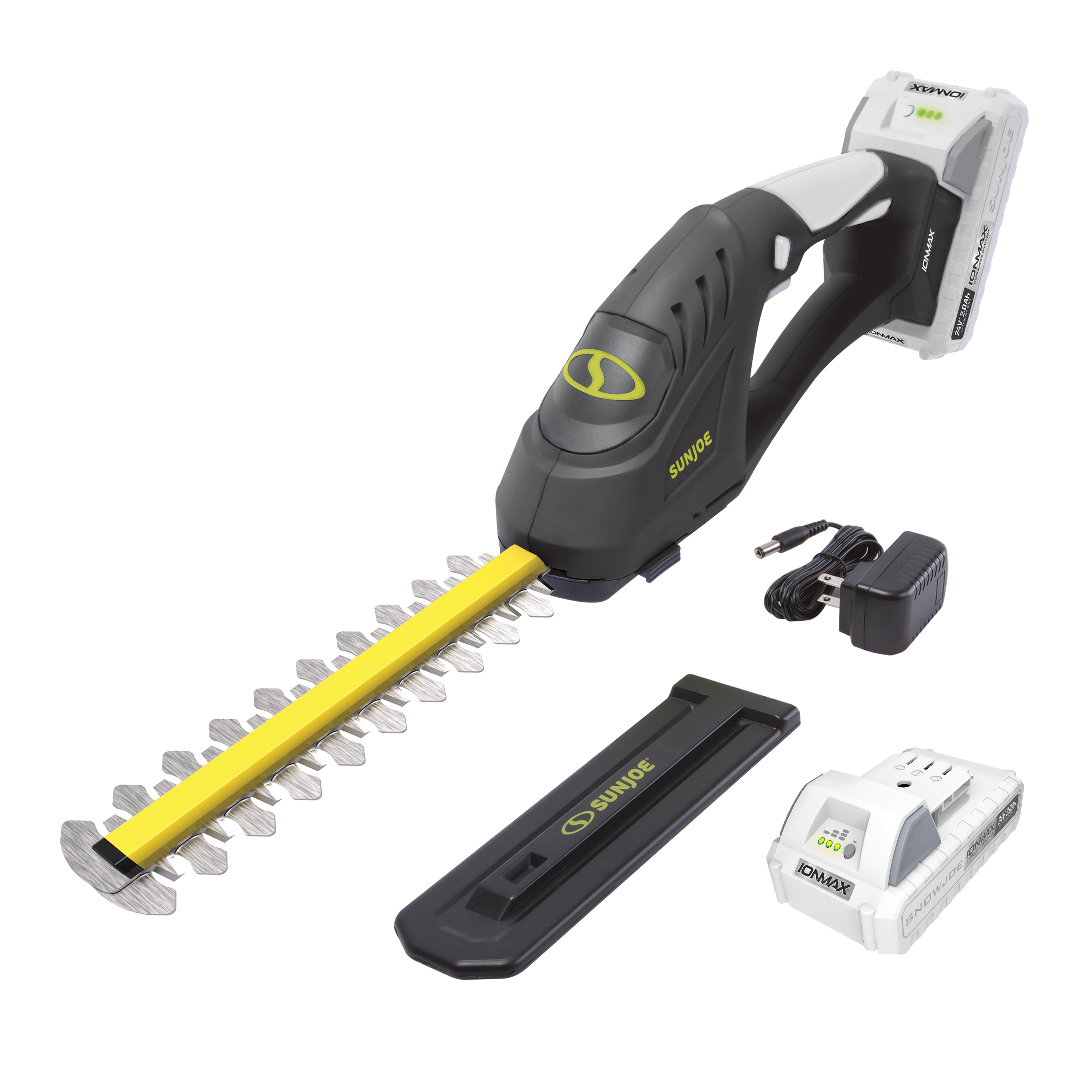 Sun Joe 24V-SSEG-LTE 24-Volt* IONMAX Cordless Handheld Shrubber + Trimmer Kit | W/ 2.0-Ah Battery + Charger