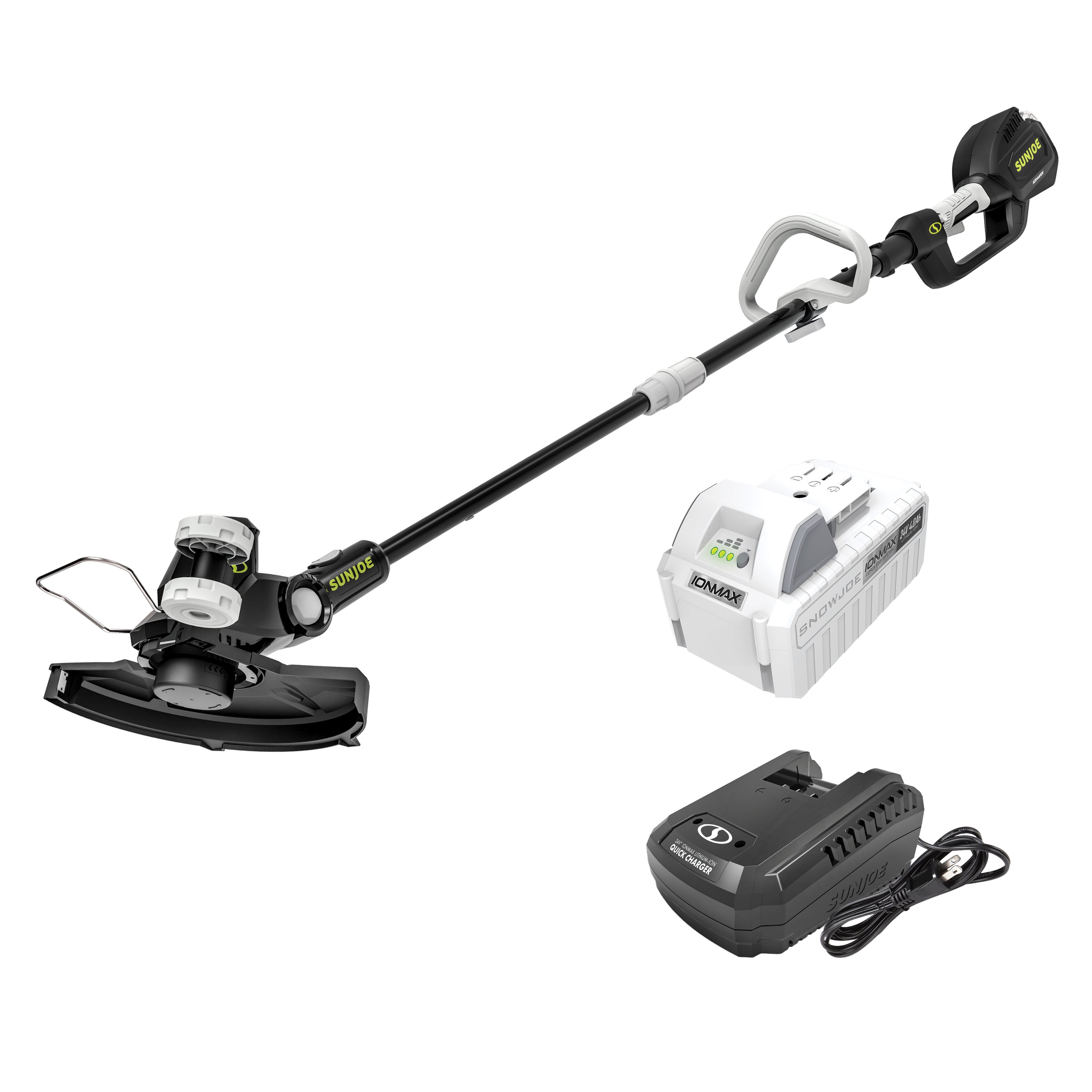 Sun Joe 24V-ST14 24-Volt* IONMAX Cordless String Trimmer Kit  | 12-inch | Multi-Angle Head | W/ 4.0-Ah Battery + Charger