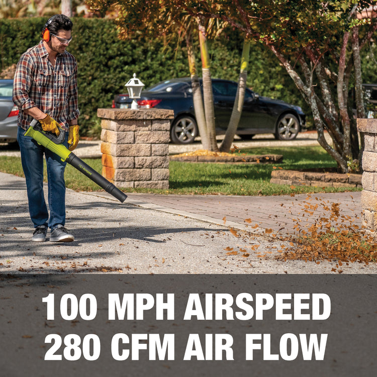 100 mph air speed and 280 cfm air flow.