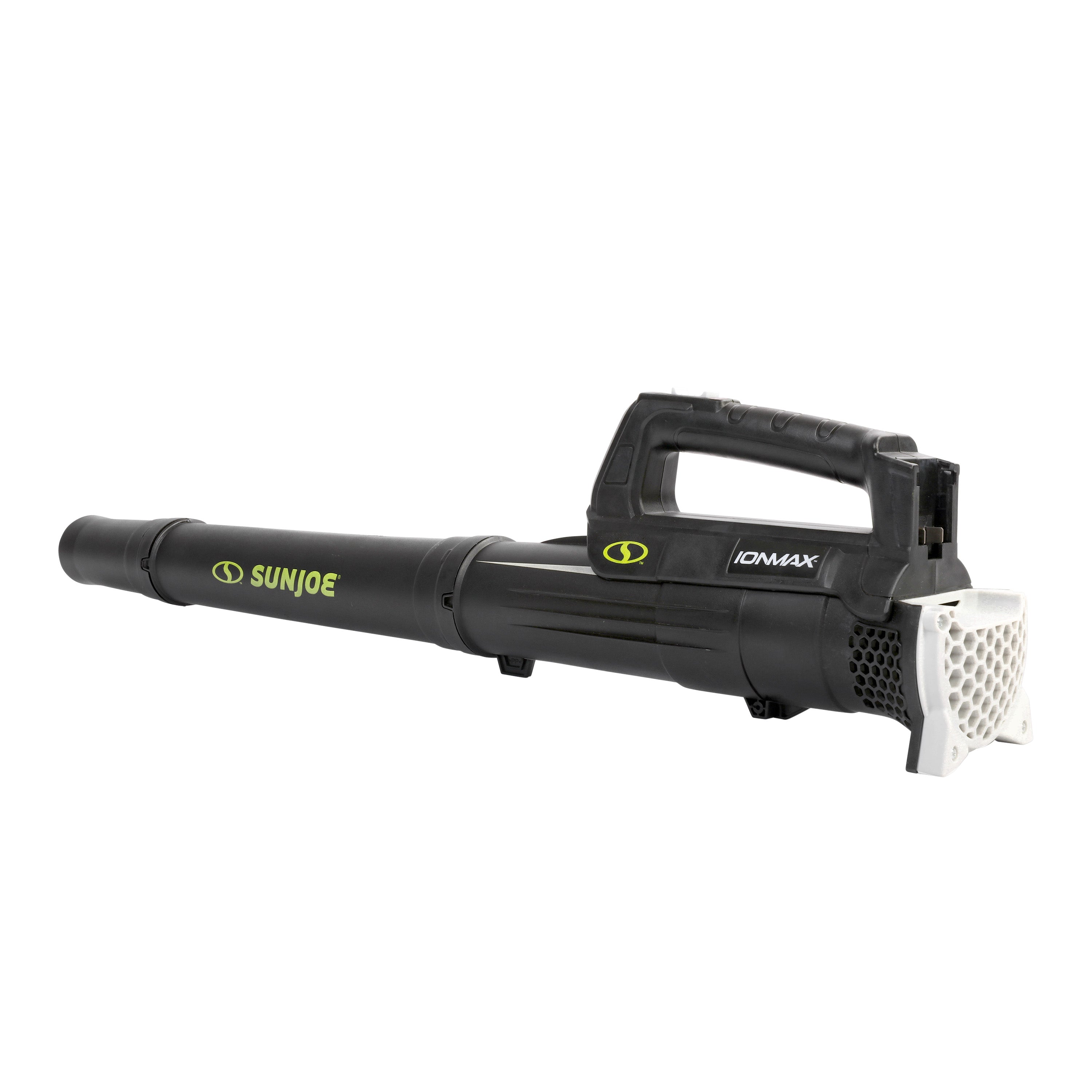 Front view of the Sun Joe 24-Volt Cordless Leaf Blower.