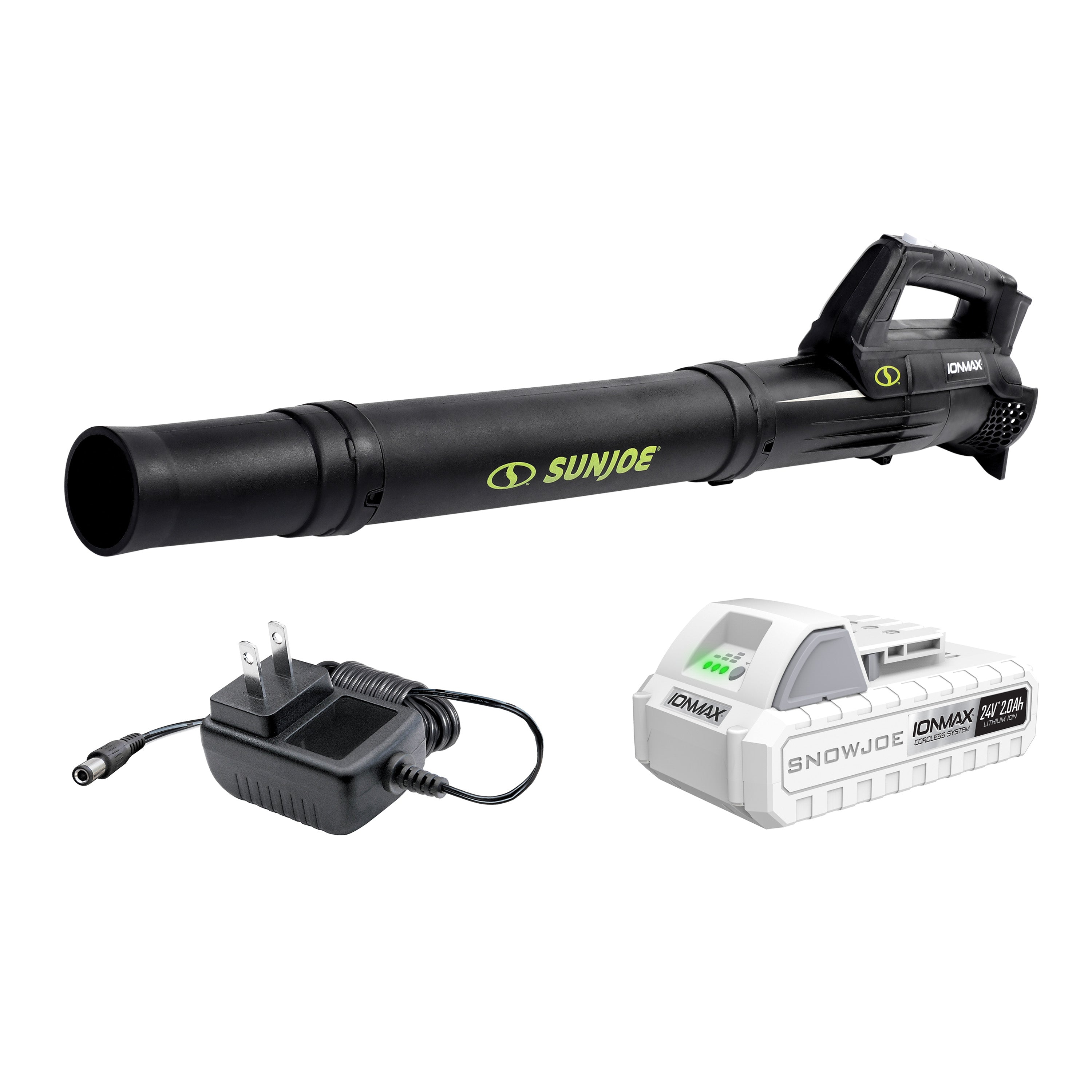 Sun Joe 24V-TB-LTE 24-Volt* IONMAX Cordless Compact Turbine Jet Blower | 100-MPH | 280-CFM | W/ 2.0-Ah Battery + Charger