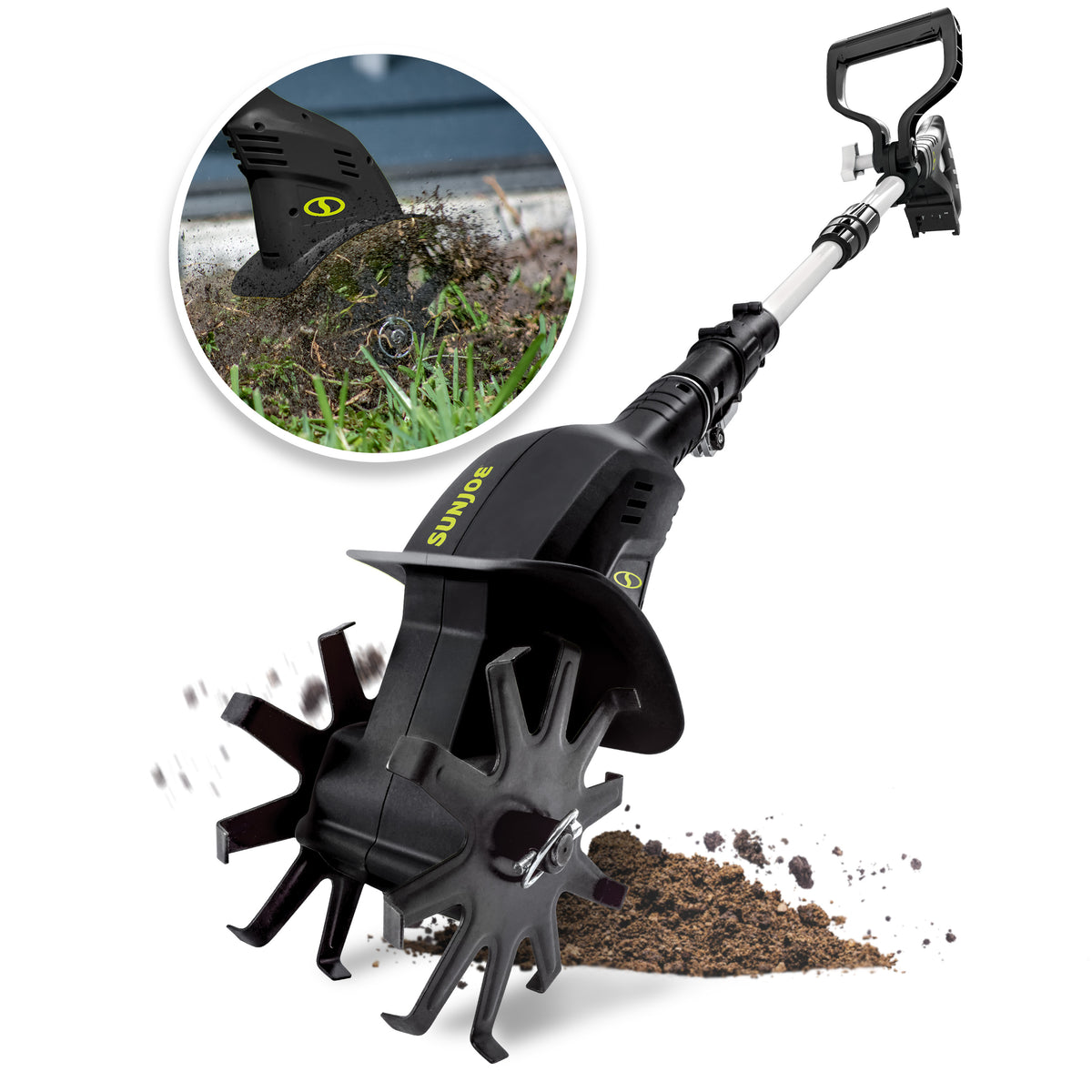 Sun Joe 24V-TLR-CT cordless garden tiller and cultivator