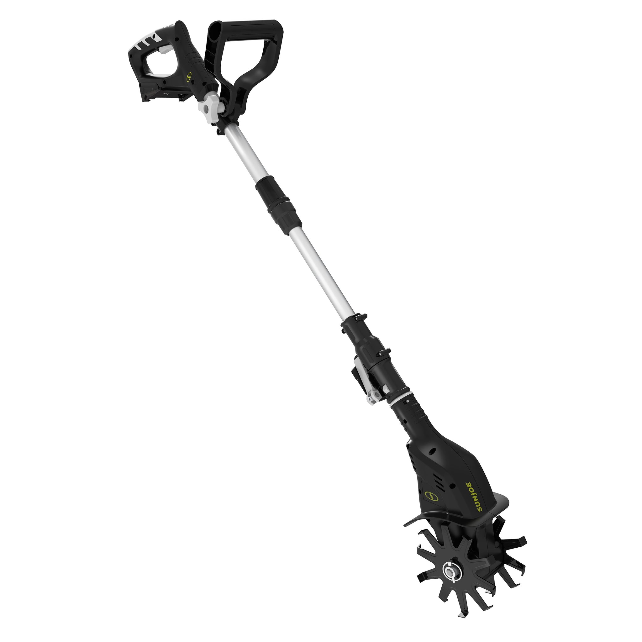 Sun Joe 24V-TLR-CT lightweight portable tiller in use