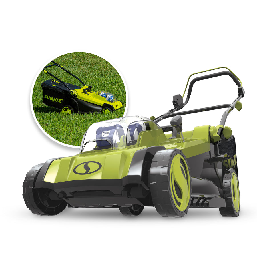 Sun Joe 24V-X2-17LM cordless lawn mower hero image