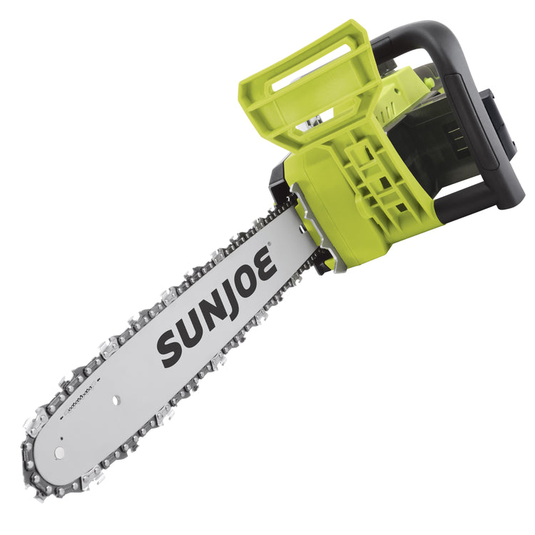 Sun Joe 48-volt cordless 16-inch chainsaw kit.