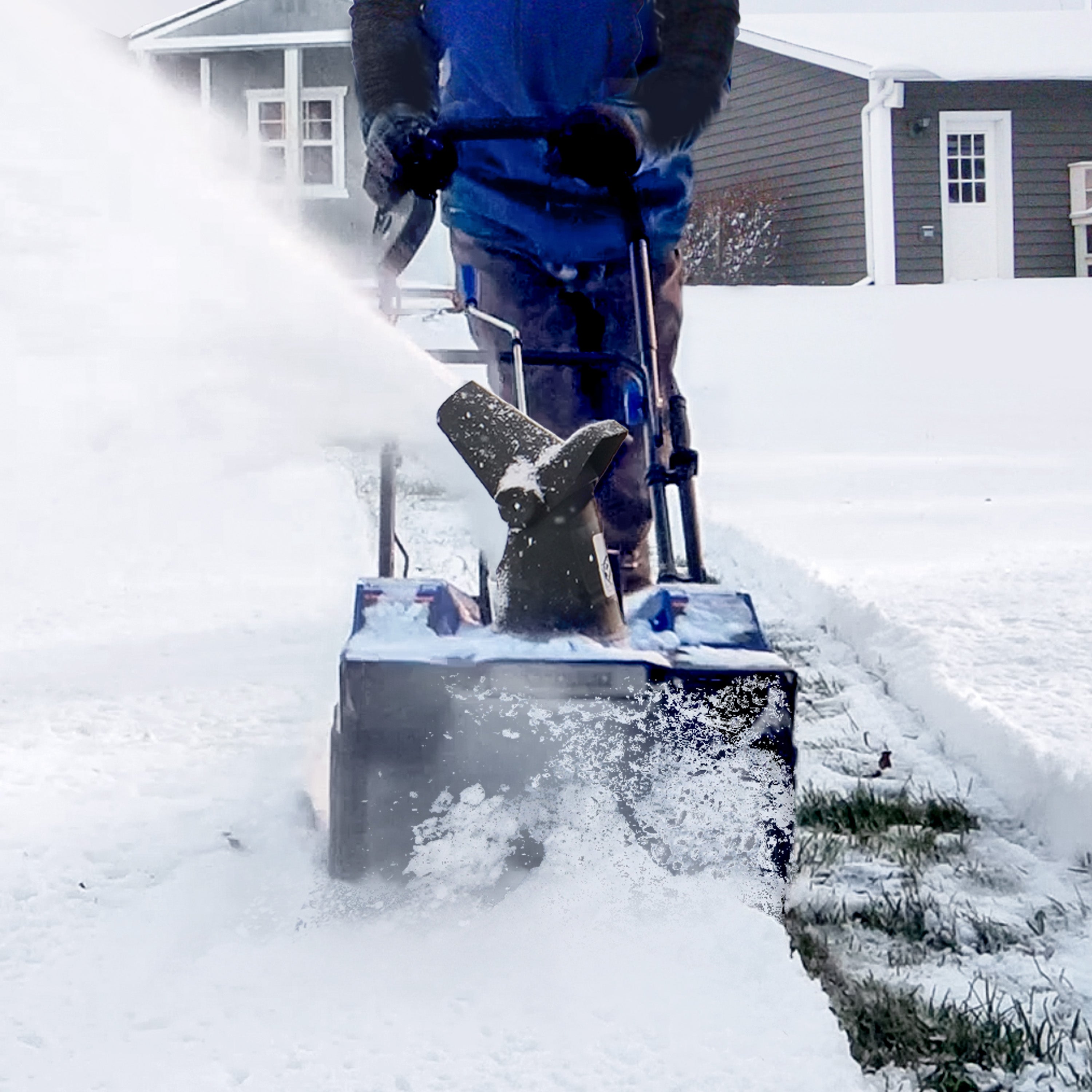 Snow Joe 24V-X2-SB18-TV1 48-Volt* IONMAX Snow Blower Bundle | W/ 2 x 4.0-Ah Batteries, Dual Port Charger, Cover, Ice Scraper, and Extended Warranty